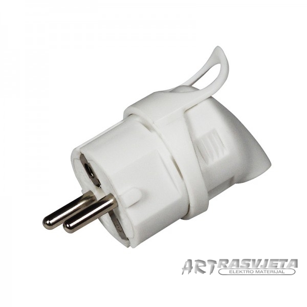 CO UTIKAČ MUŠKI KUTNI BIJELI 16A 250V